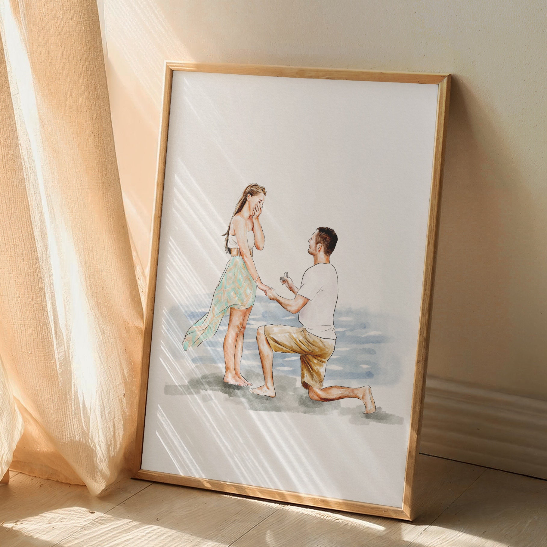 Custom Watercolor Painting From Photo, Gifts for Couple