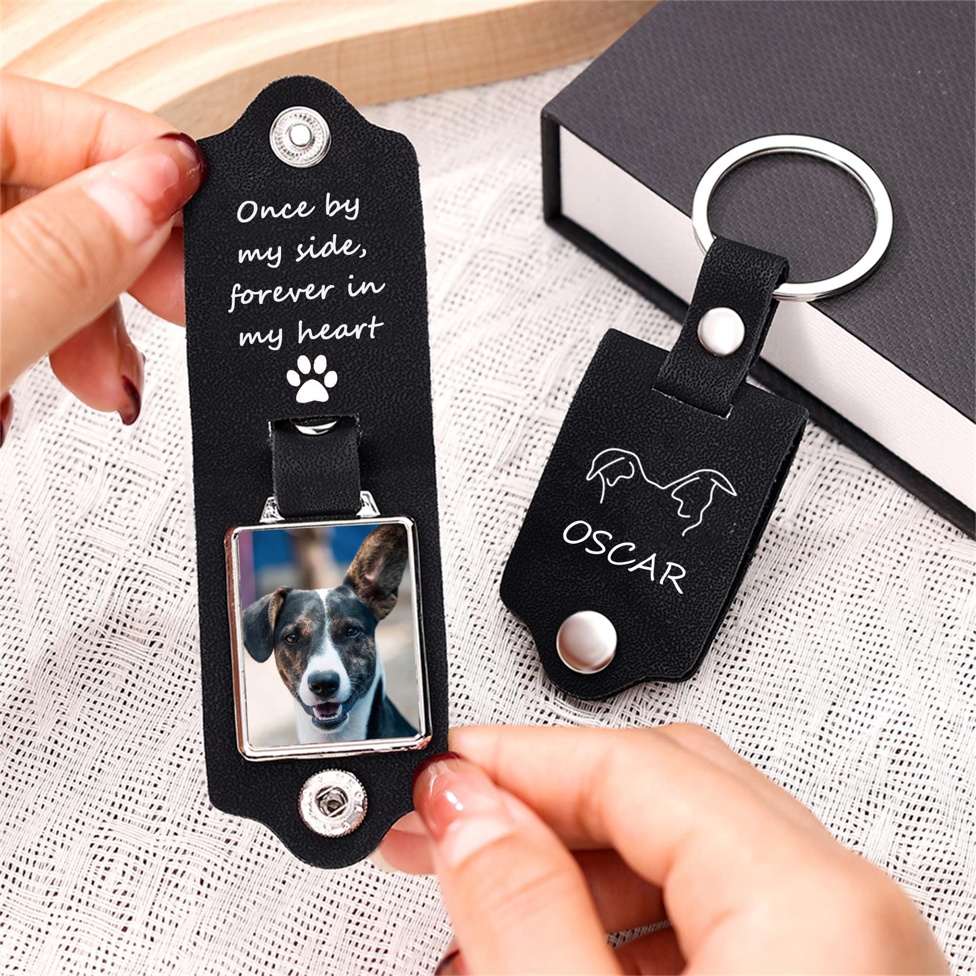 Pet Memorial Keychain, Pet Loss Gift, Pet Sympathy Gift, Custom Dog Picture Keychain,Pet Memorial Gift