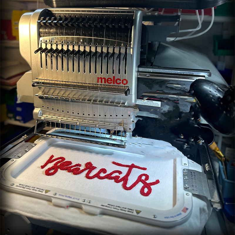 Personalized Yarn Embroidered Sweatshirt, Chenille Yarn Team Game Day Gear Apparel Fuzzy Letters Customized Team Spirit Shirts