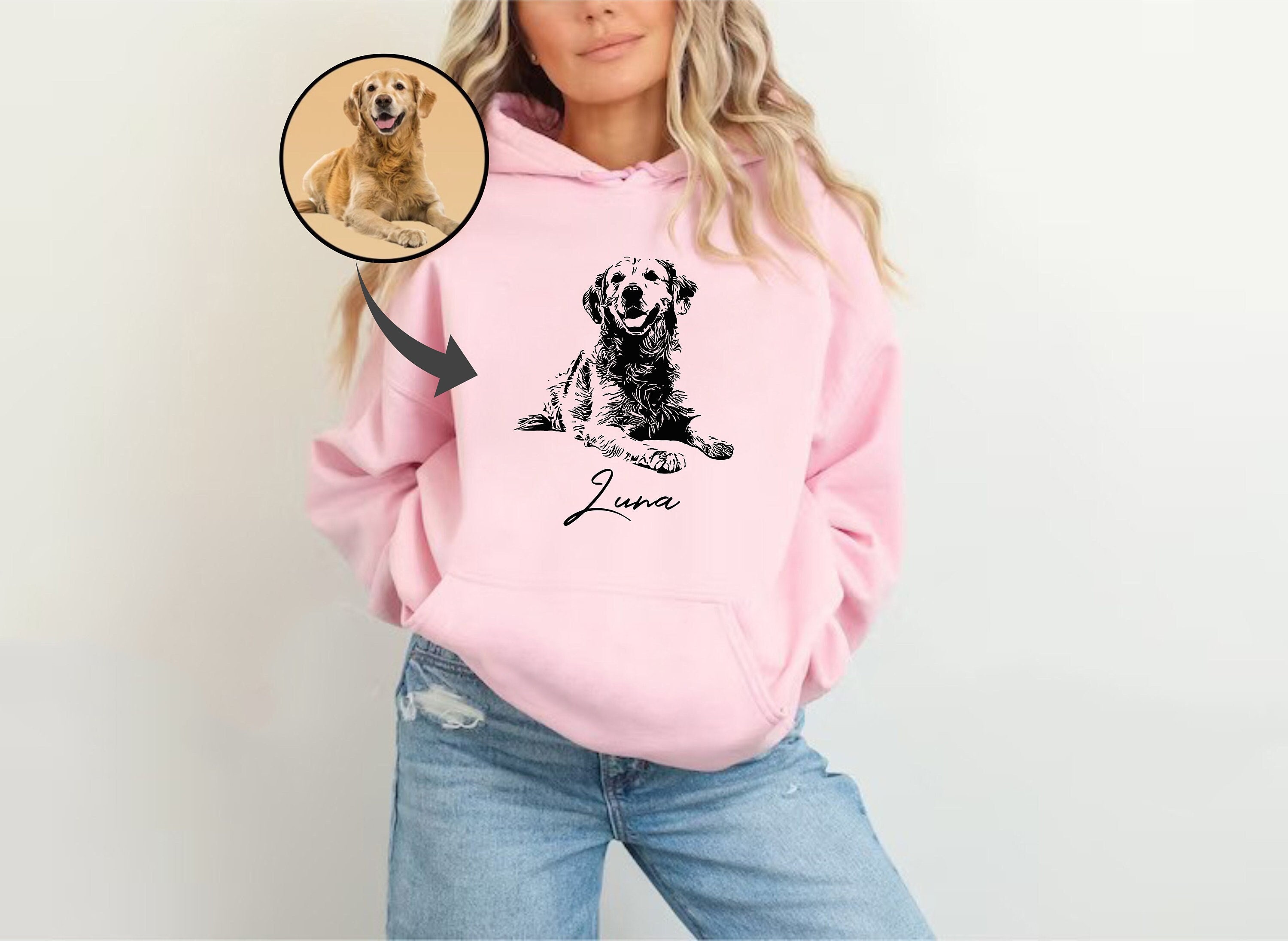 Custom Pet Photo Print Hoodie