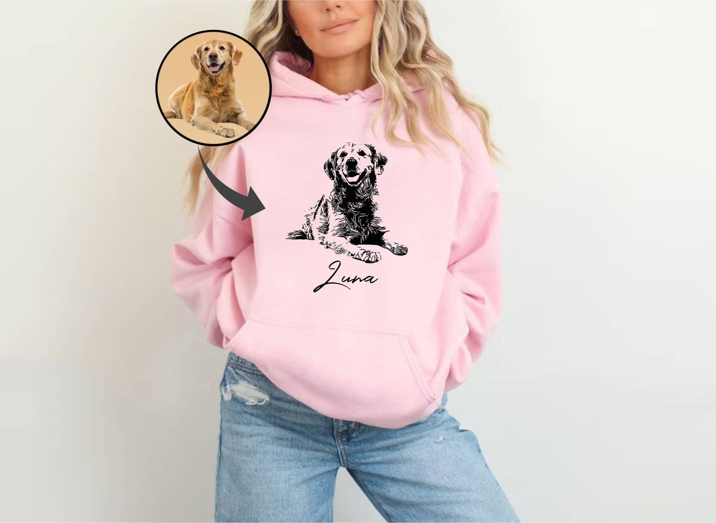 Custom Pet Photo Print Hoodie