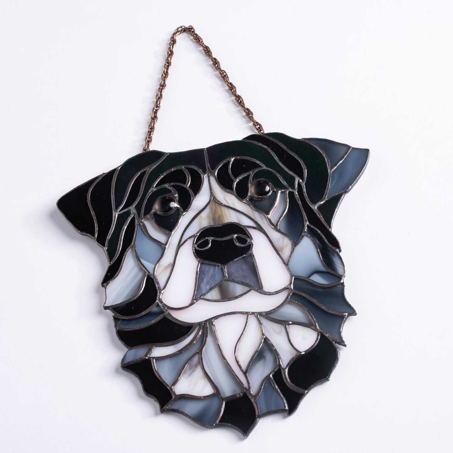 Custom Dog Portrait Stained Glass