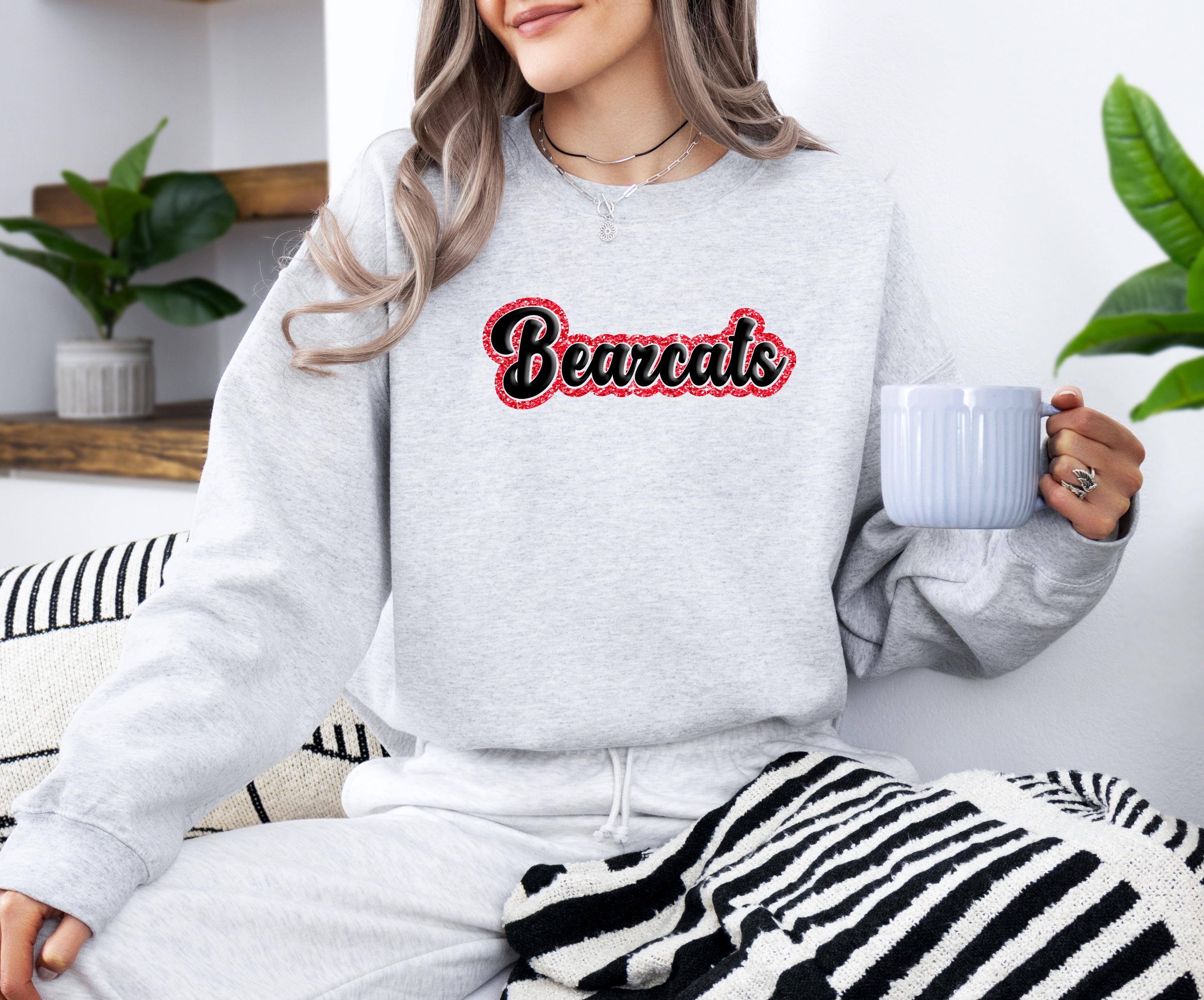 Custom Puff Team Name Sweater, Glitter Team Name Sweater, Embossed School Mascot Sweatshirt, School Spirit Shirt, Cheer, Football Mom