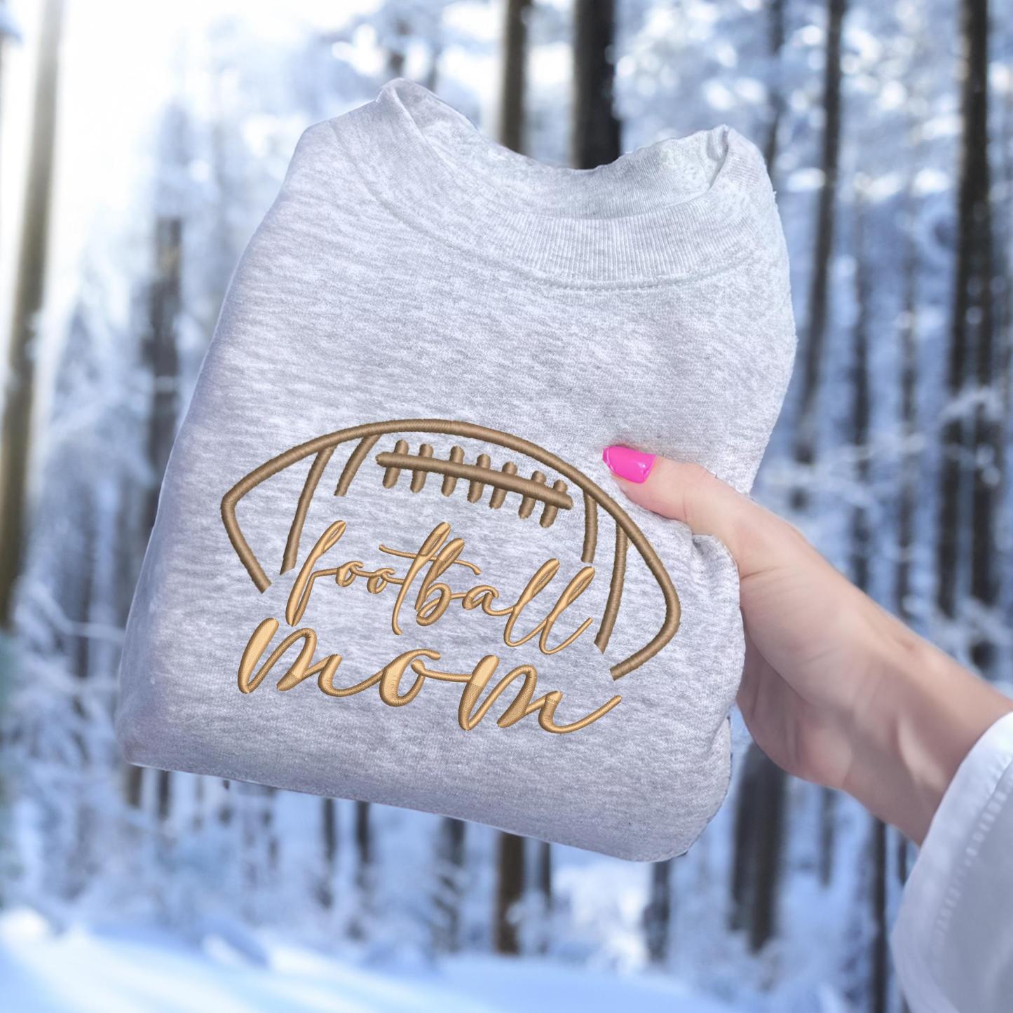 Custom Embroidered Football Mom Sweatshirt,Custom Football Mom Sweatshirt with Kid Name