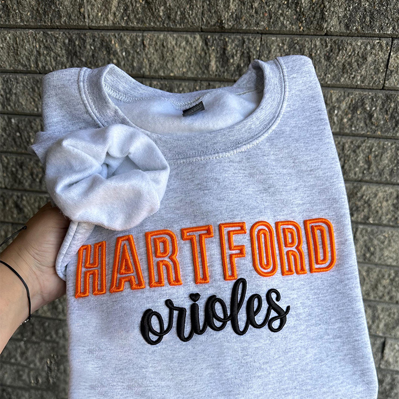 Custom 3D PUFF Embroidery College Team Sweatshirt