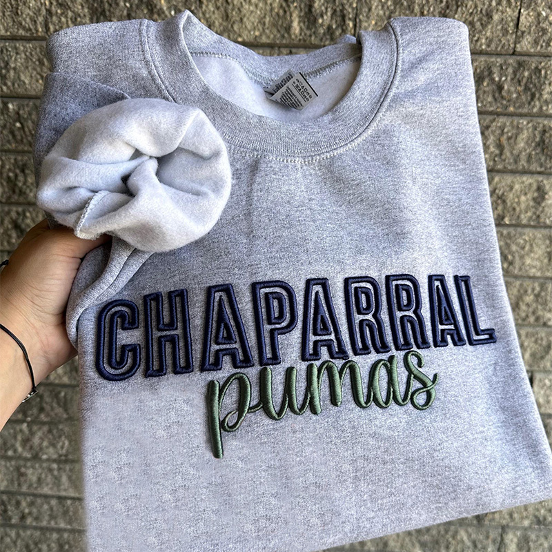 Custom 3D PUFF Embroidery College Team Sweatshirt