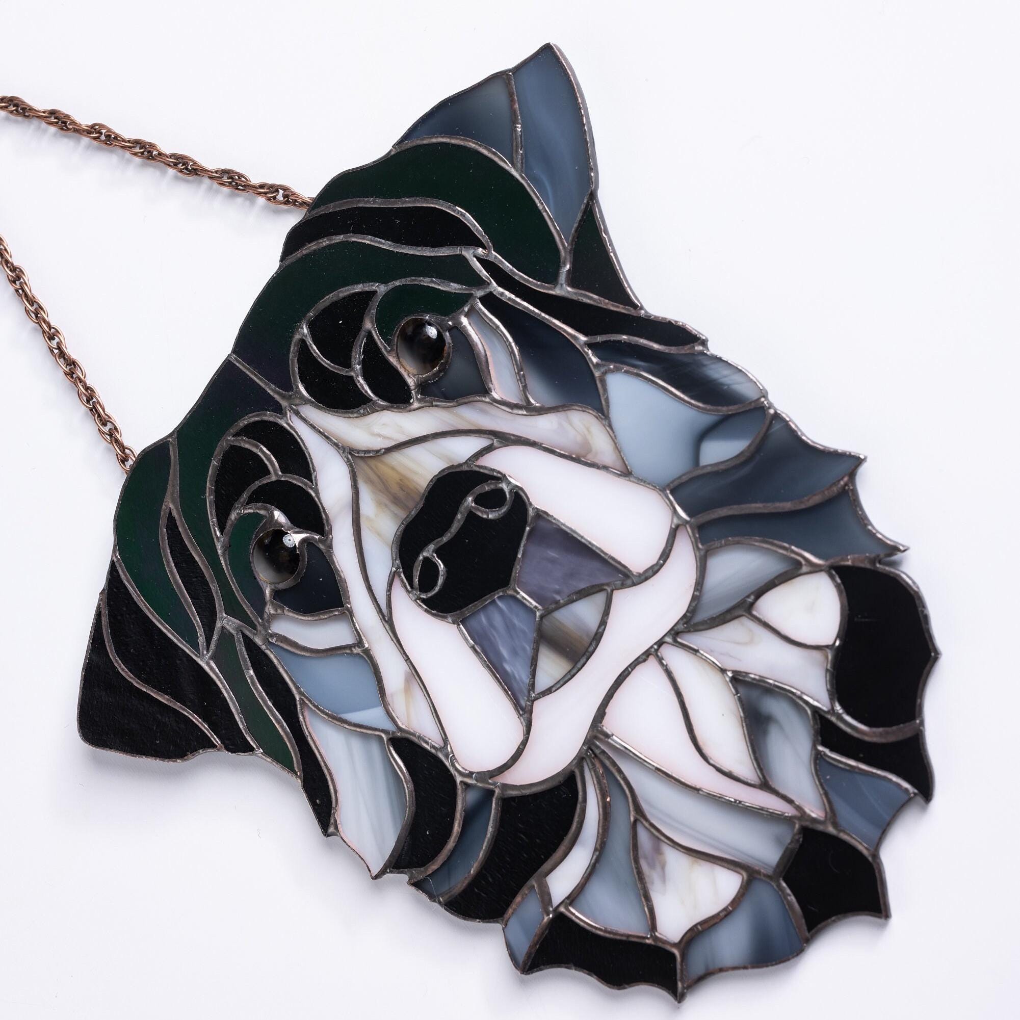 Custom Dog Portrait Stained Glass