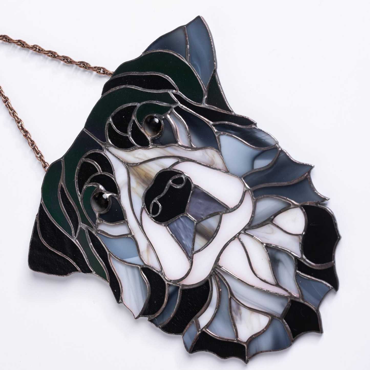 Custom Dog Portrait Stained Glass