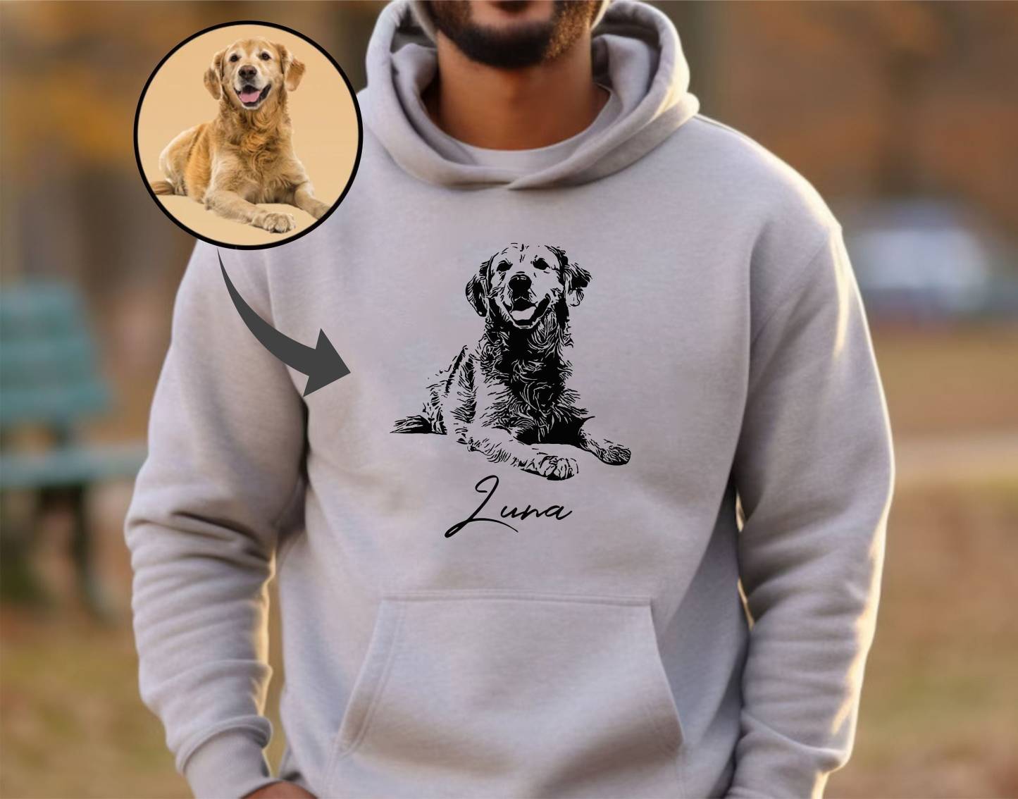 Custom Pet Photo Print Hoodie