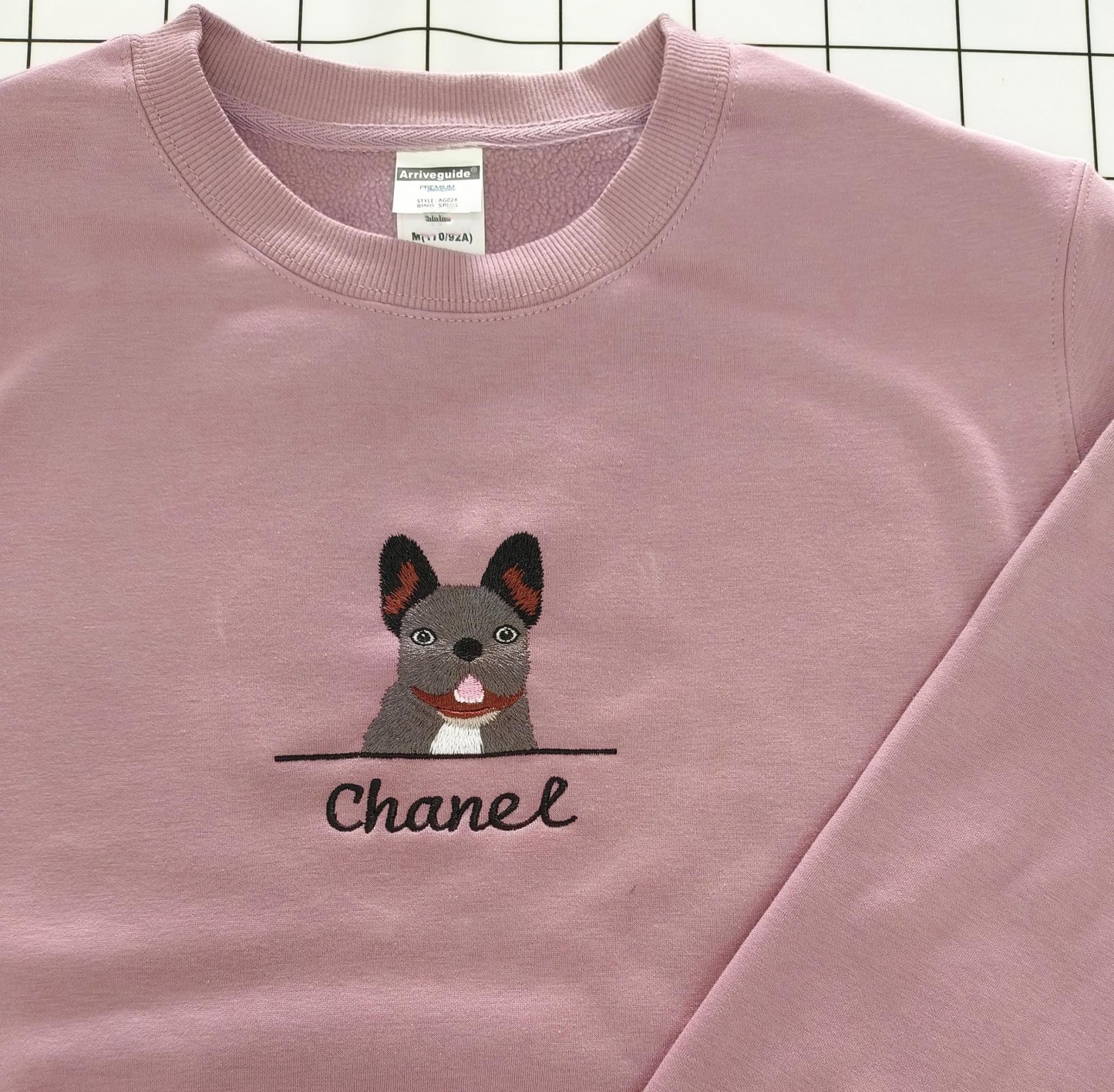 Custom Embroidered Dog face&name Sweatshirt,Custom Embroidered Pet Lover Sweater