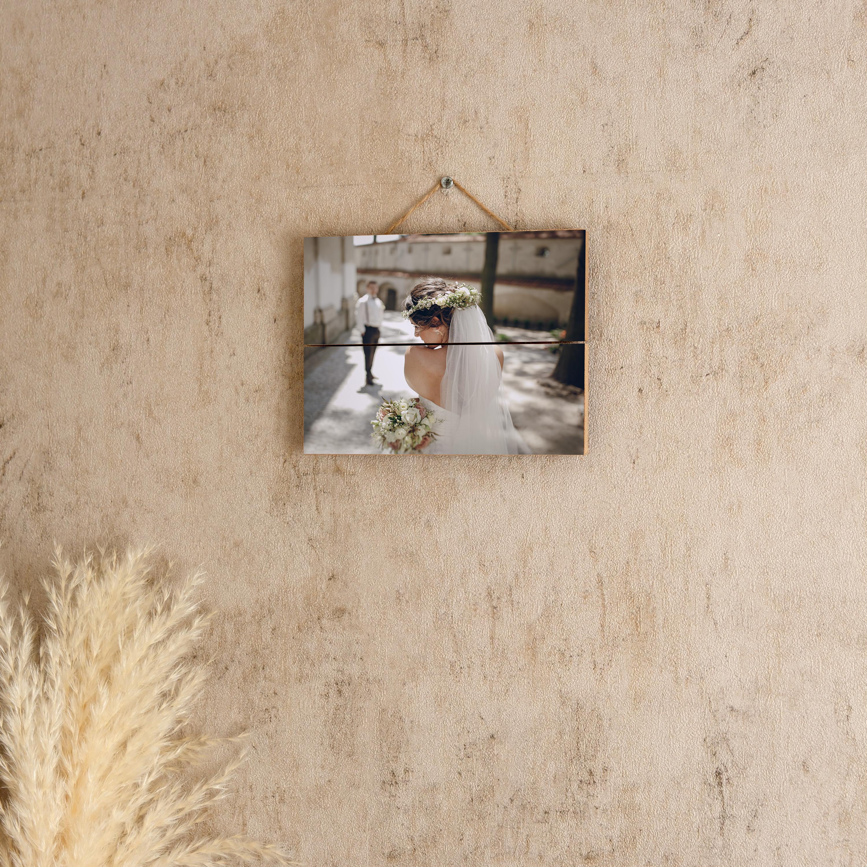 Personalized Wooden Photo Print, Custom Wedding Decor Gift