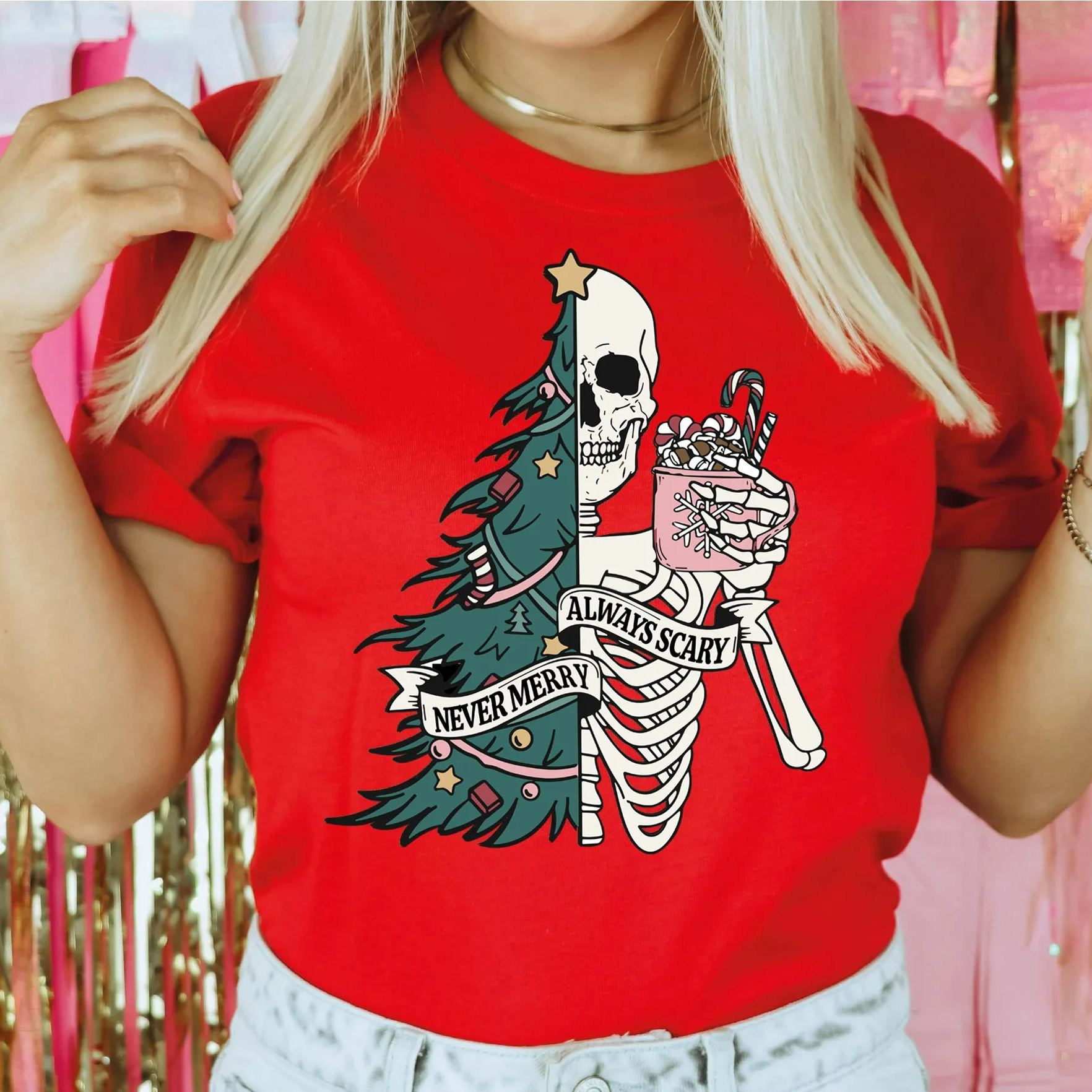 Never Merry Always Scary Christmas Sweatshirt