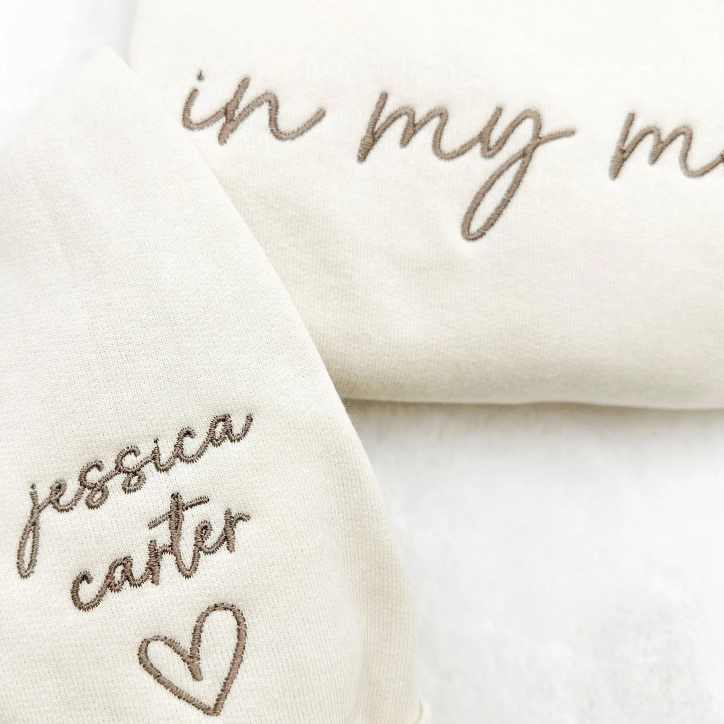 Embroidered In my mom era Custom Sweatshirt