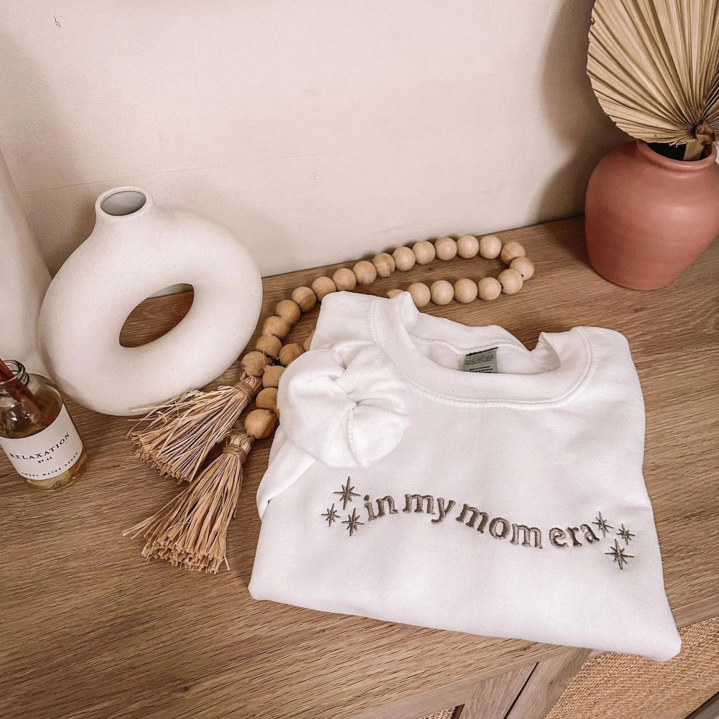 Embroidered In my mom era Custom Sweatshirt