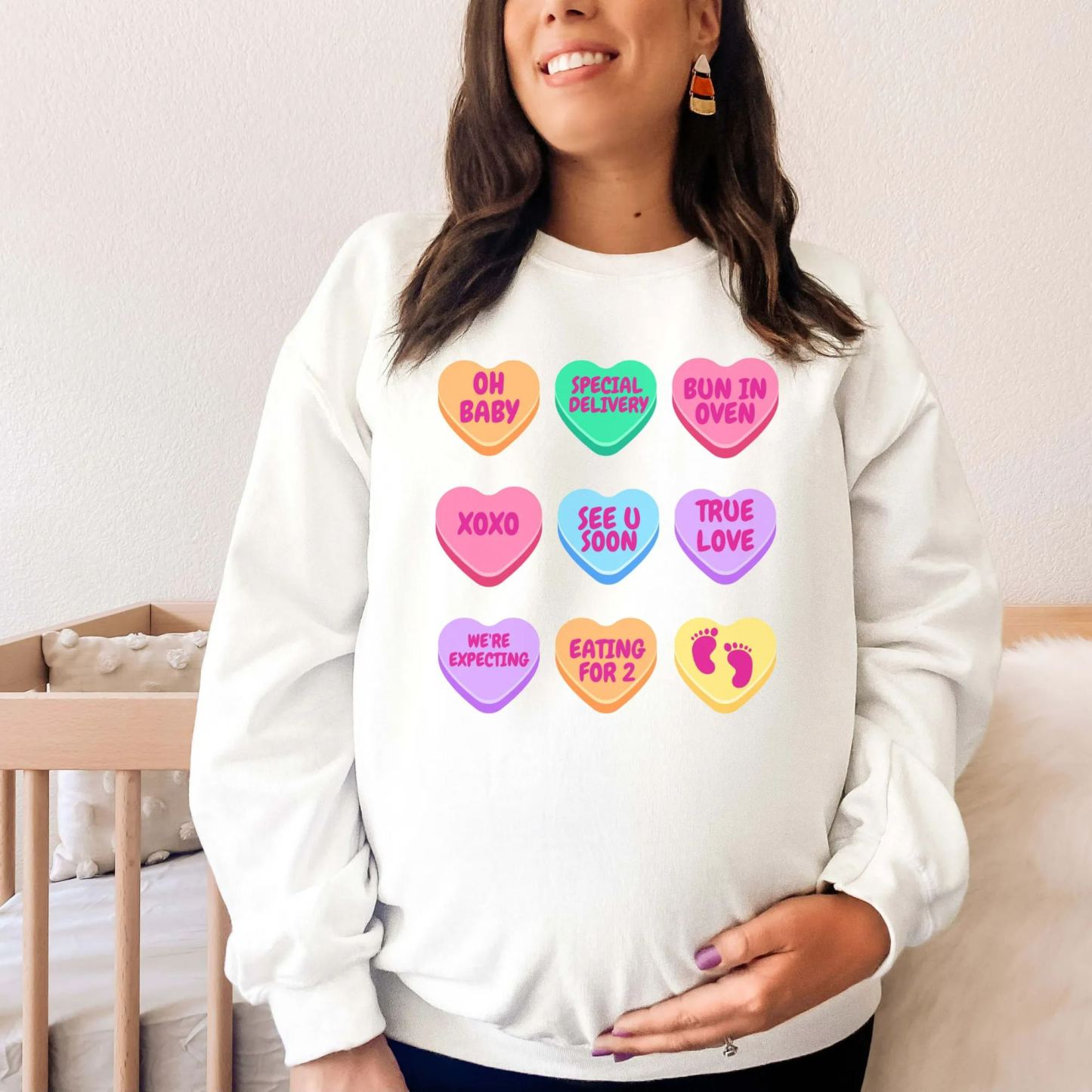 Valentine's Day Pregnancy Announcement Sweatshirt