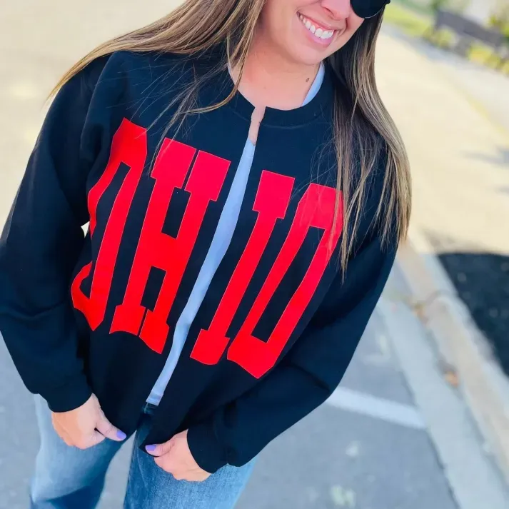 🏈📣 Game Day Split Print Sweatshirt | Customizable