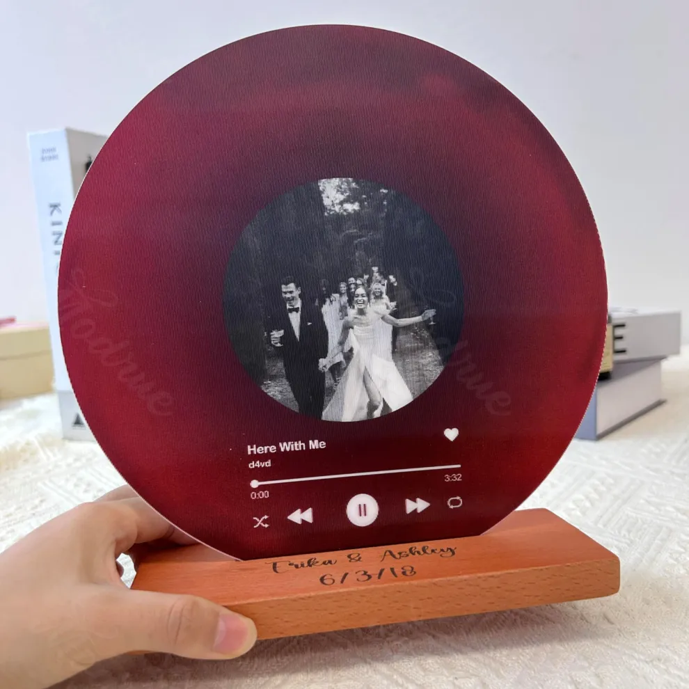 Personalized Record with Photo - Acrylic Song Plaque