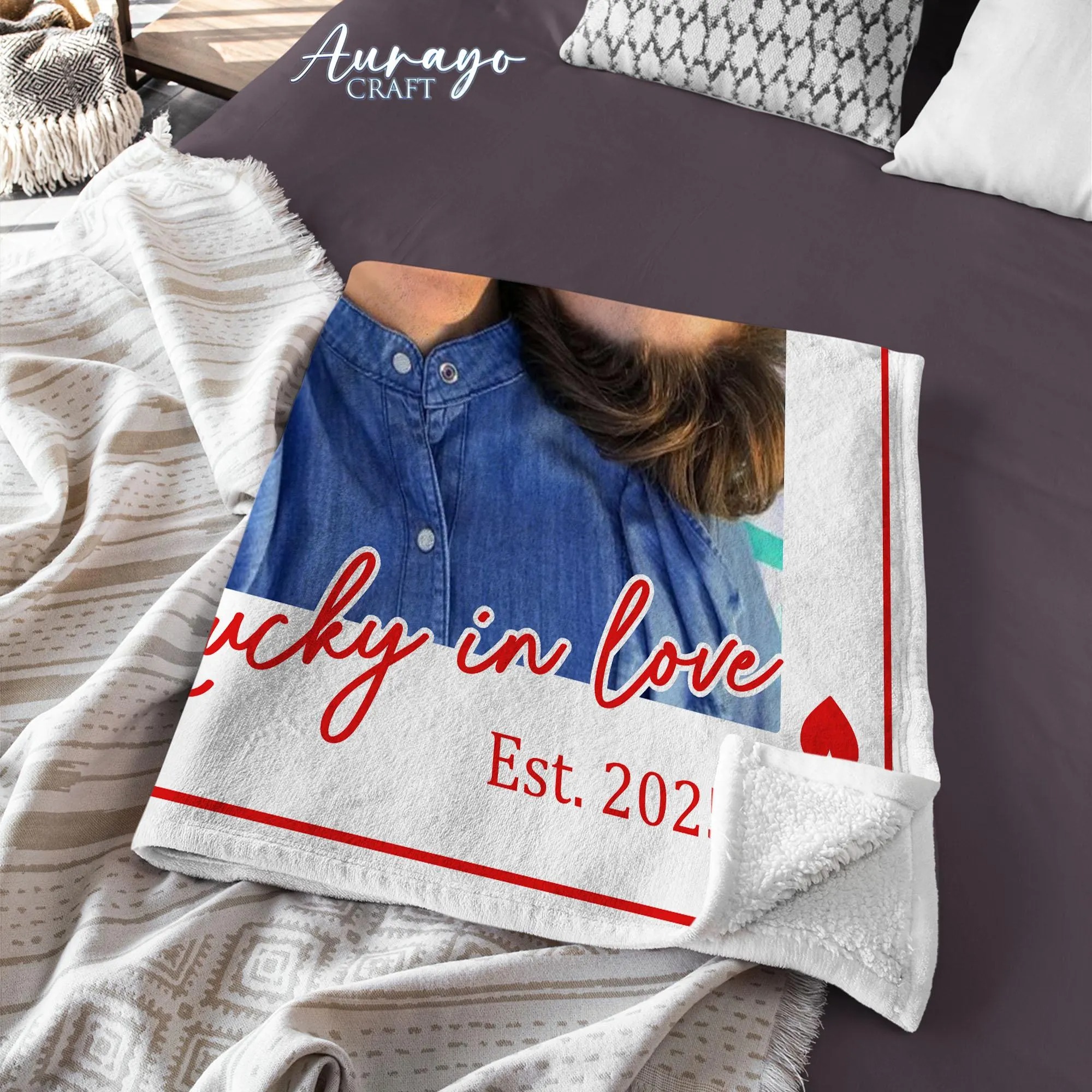 Custom Photo Blanket Couple Blanket Couple Romantic Gift