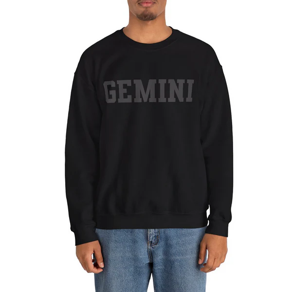 ♊Custom Zodiac Puff Print Crewneck-Gemini Sweatshirt