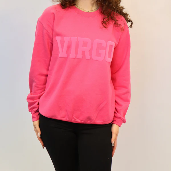 ♍Custom Zodiac Puff Print Crewneck-Virgo Crewneck