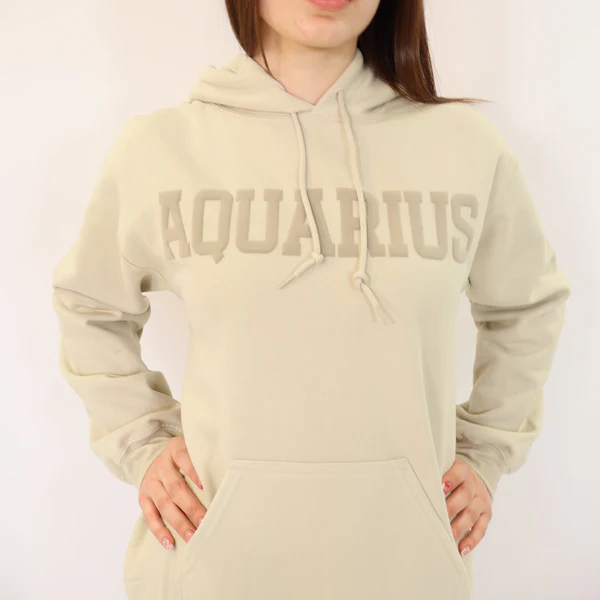 ♒Custom Zodiac Puff Print Crewneck-Aquarius Sweatshirt