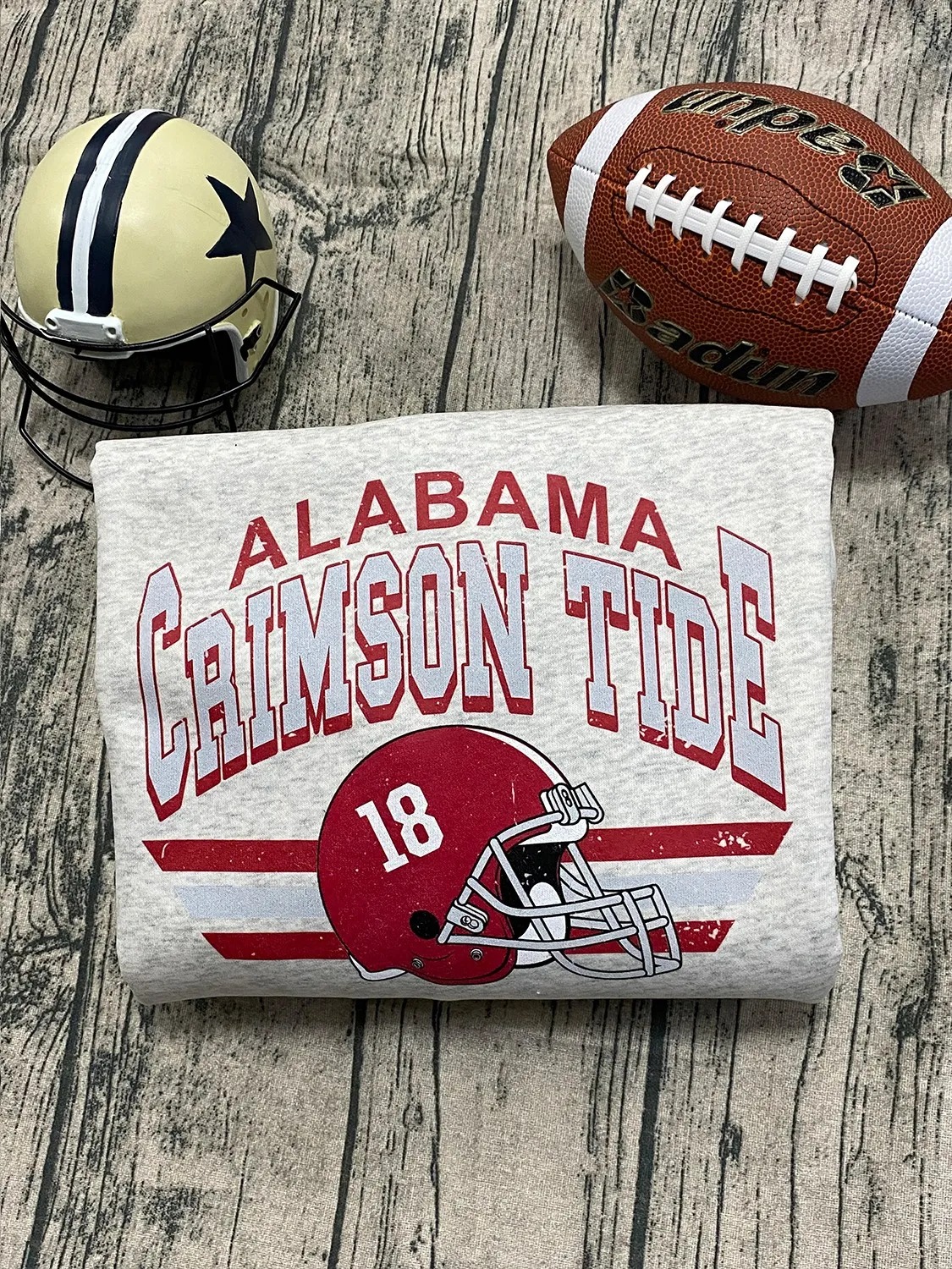 Vintage College Football Helmet T-shirt Crewneck Sweatshirt