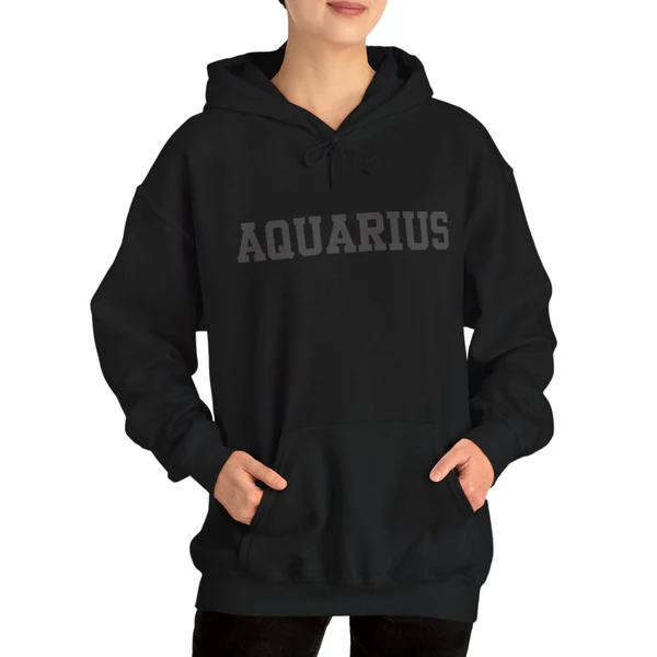 ♒Custom Zodiac Puff Print Crewneck-Aquarius Sweatshirt