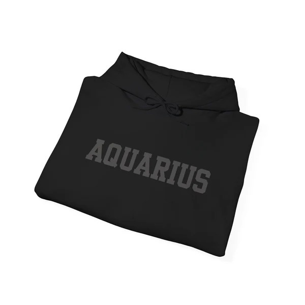♒Custom Zodiac Puff Print Crewneck-Aquarius Sweatshirt