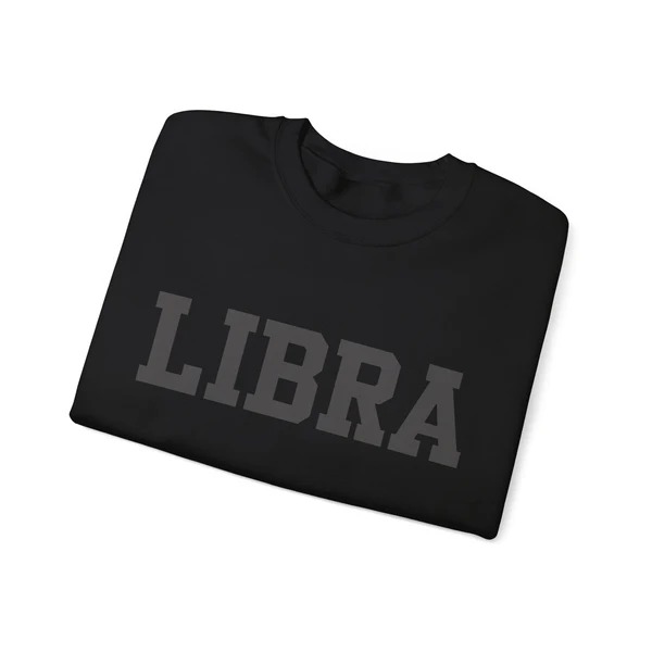 ♎Custom Zodiac Puff Print Crewneck-Libra Sweatshirt