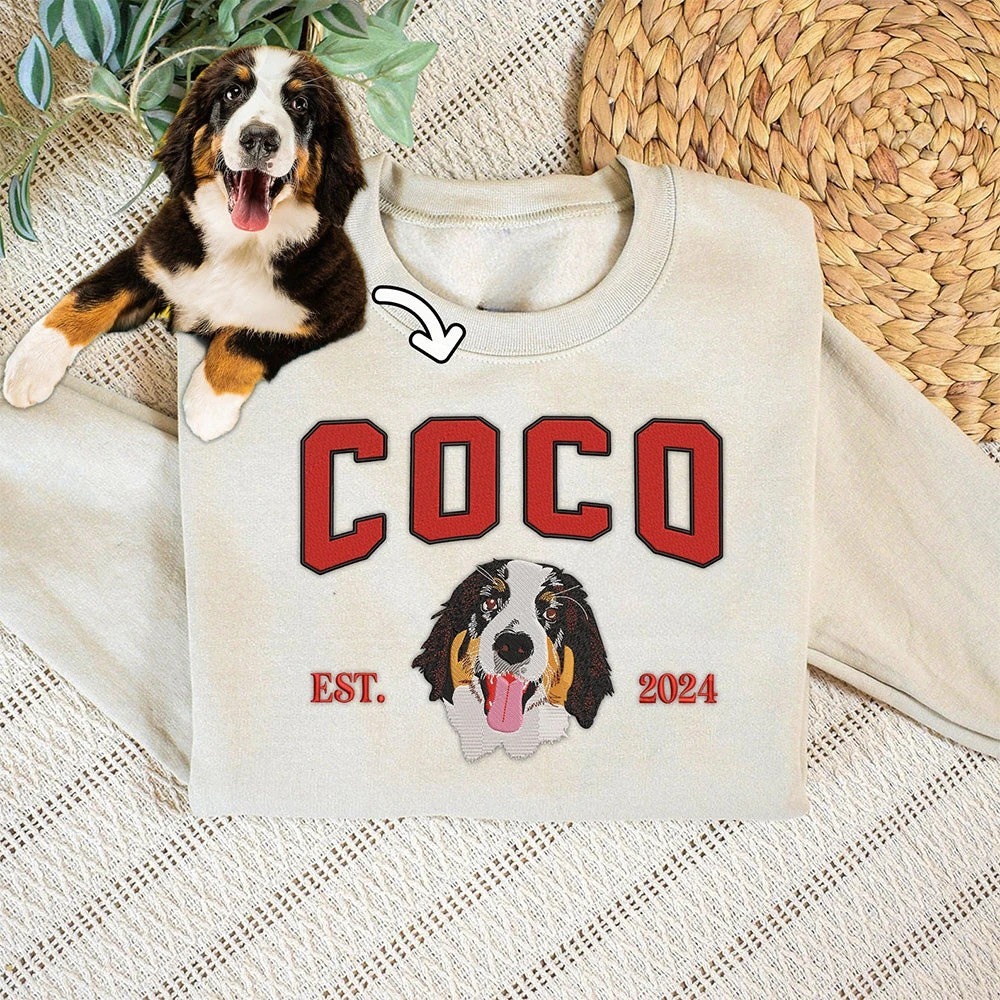 Personalized Embroidered Sweatshirt with Pets