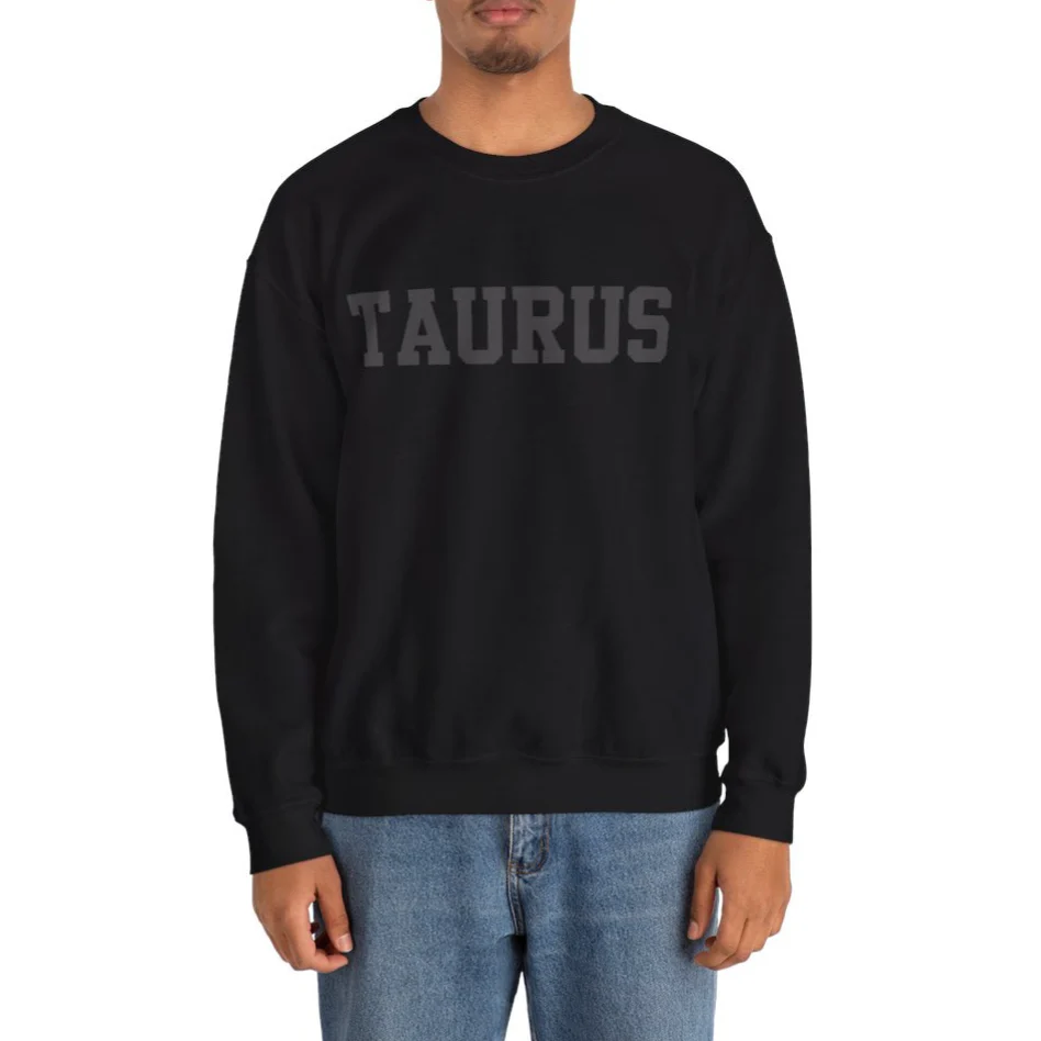 ♉Custom Zodiac Puff Print Crewneck-Taurus Sweatshirt