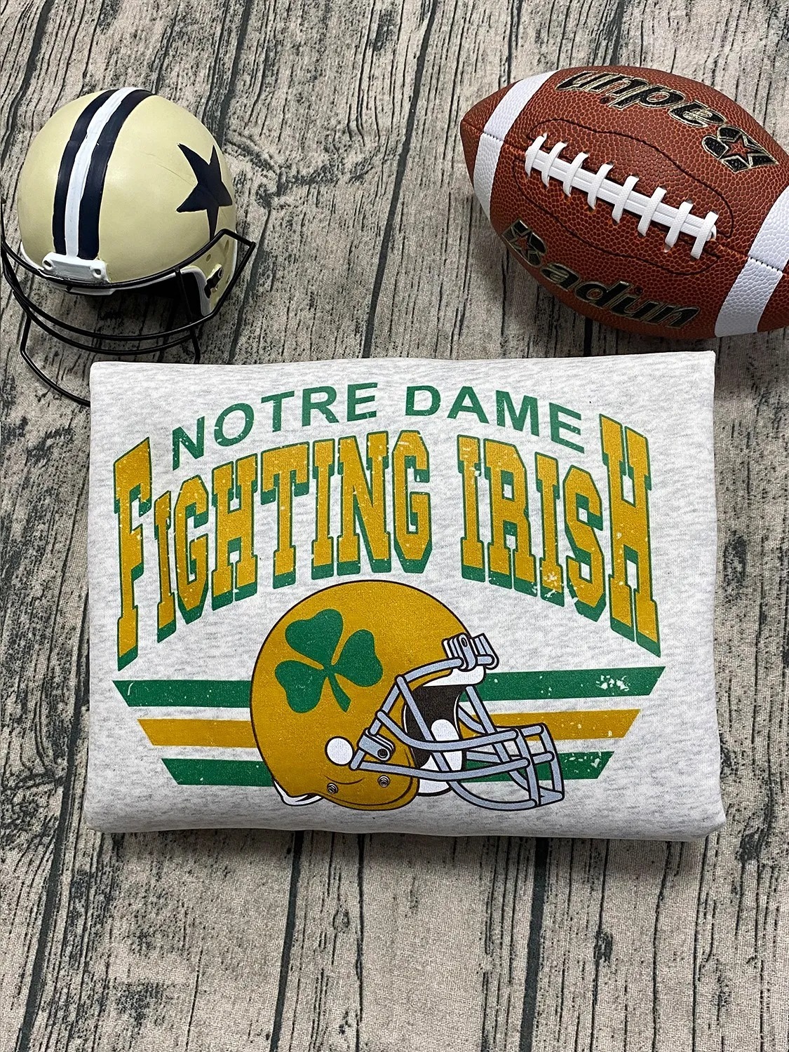 Vintage College Football Helmet T-shirt Crewneck Sweatshirt