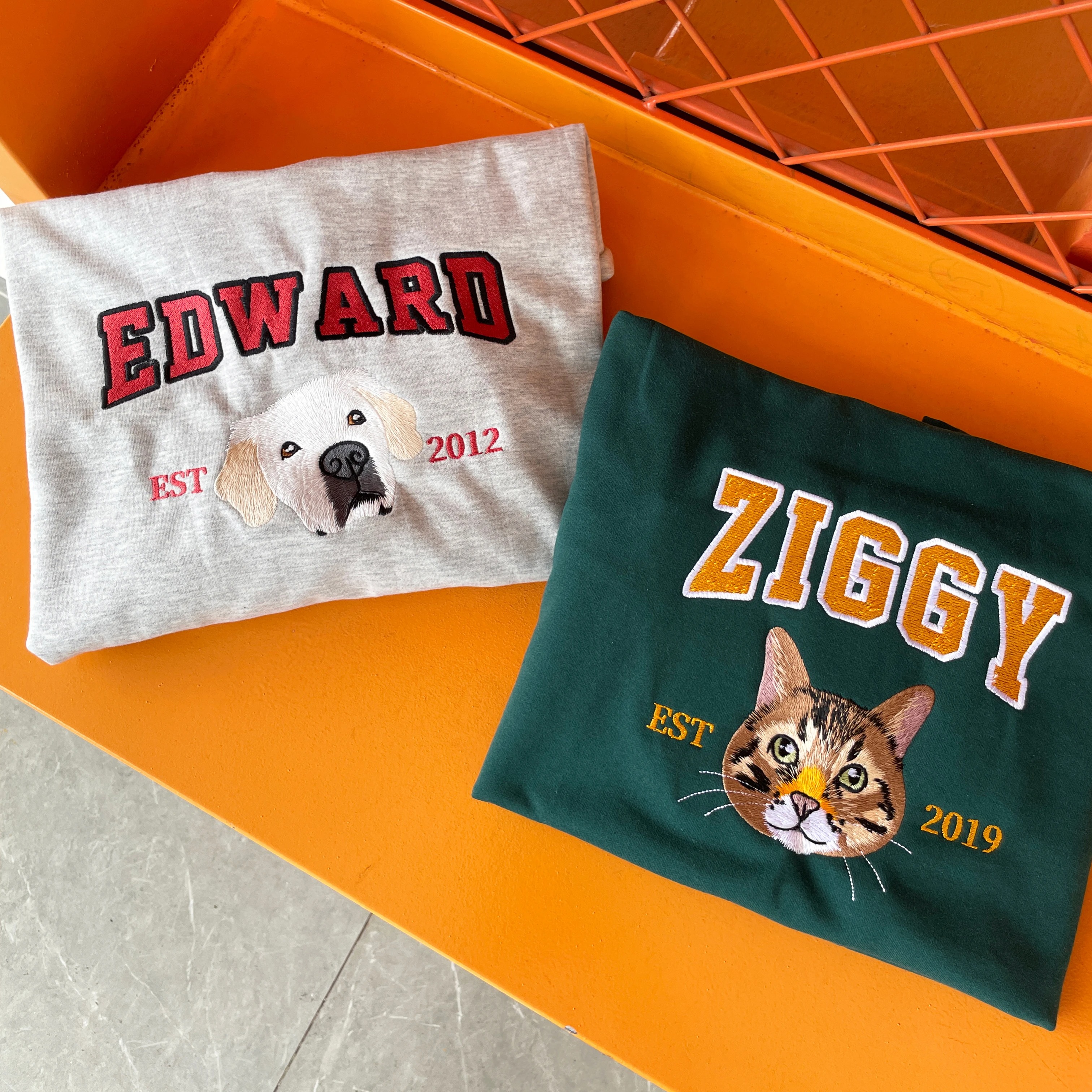 Personalized Embroidered Sweatshirt with Pets