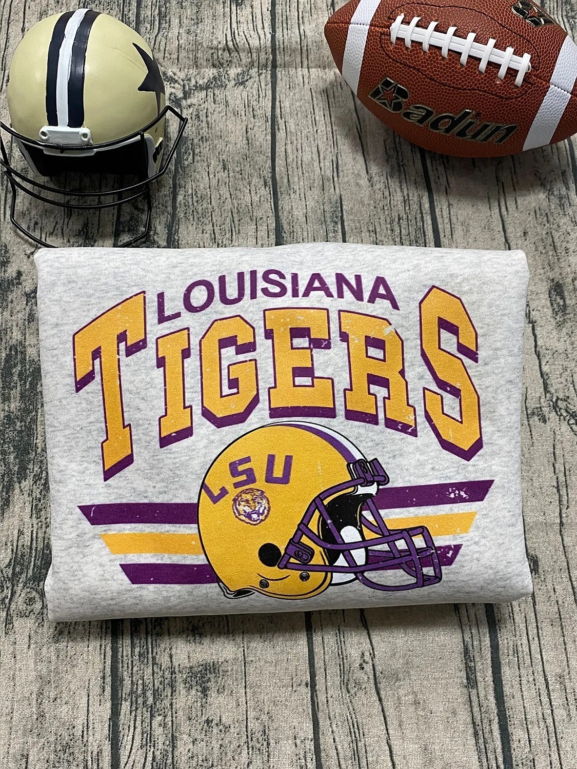 Vintage College Football Helmet T-shirt Crewneck Sweatshirt