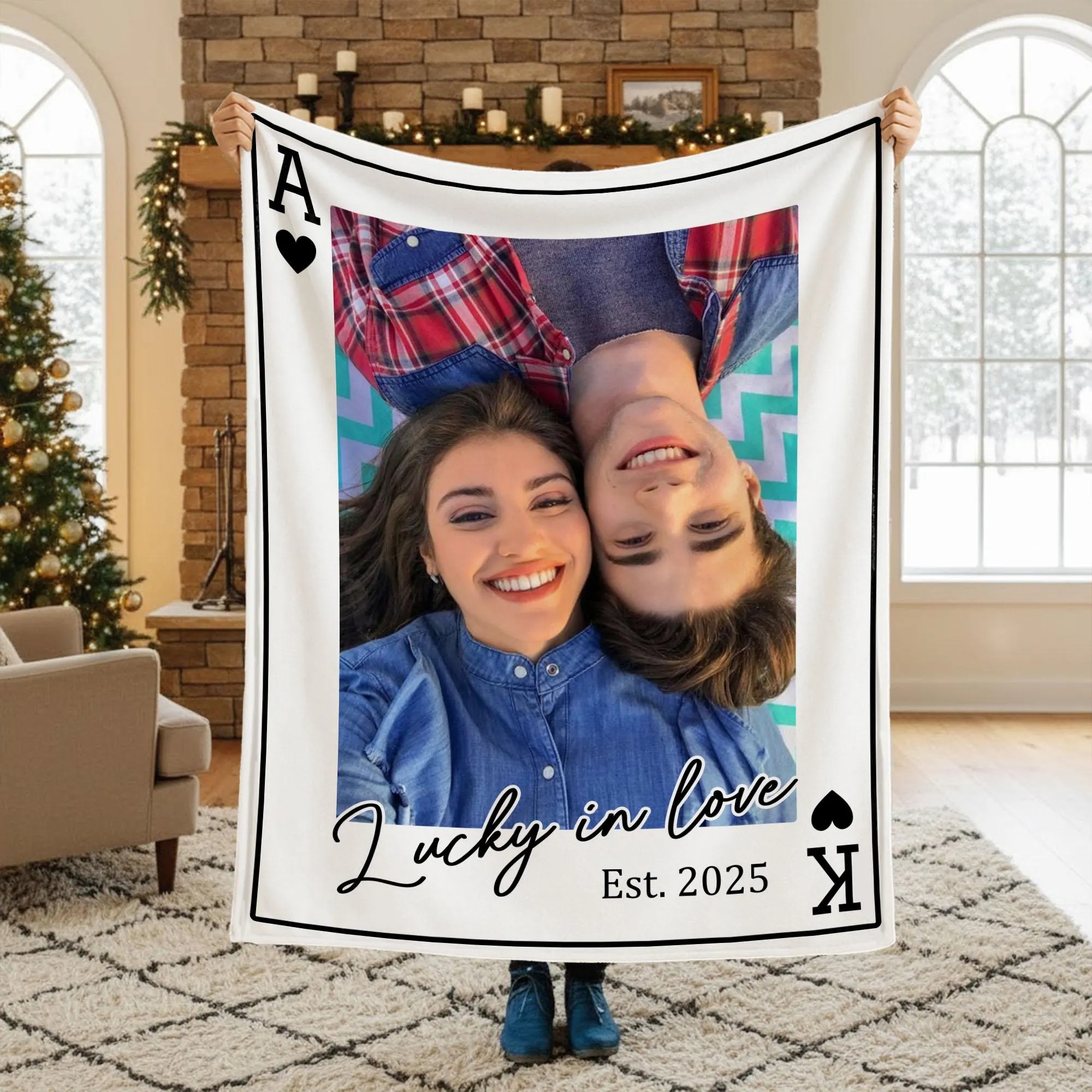 Custom Photo Blanket Couple Blanket Couple Romantic Gift