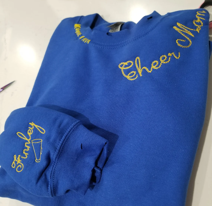 Custom Game Day Embroidered Sweatshirt | Football Mom Sweatshirt | Gifts For Women