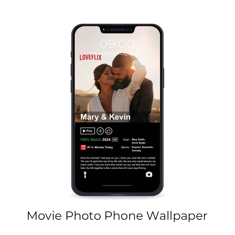50%OFF⭐️Custom LOVEFLIX Movie Photo Blanket with Your Love Story