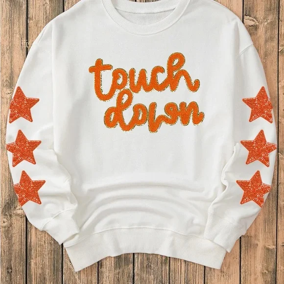 Touch Down Sweatshirt with Orange