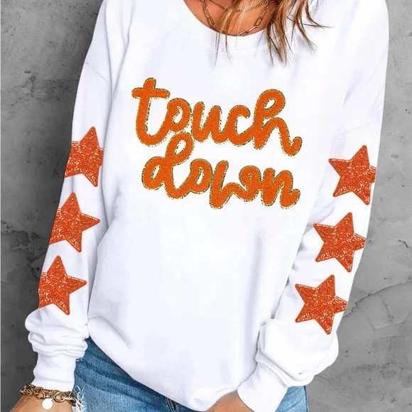 Touch Down Sweatshirt with Orange