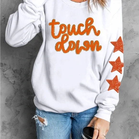 Touch Down Sweatshirt with Orange