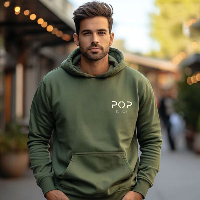Personalised POP DAD EST Sweatshirt with Kids' Names on Sleeve Father's Day Gift