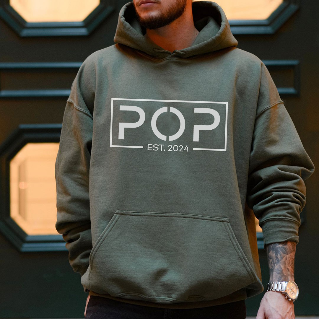 Personalised DAD EST Sweatshirt with Kids' Names on Sleeve Father's Day Gift