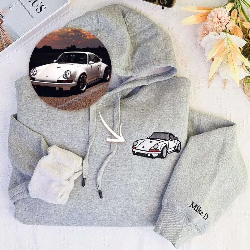 Custom Car/Motorcycle Embroidered Hoodie Tee Sweatshirt