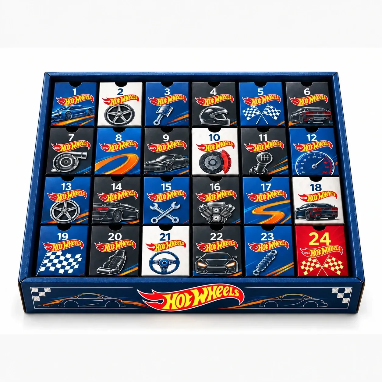 24 Days of Racing Christmas Advent Calendar Ultimate Racing Car Countdown Gift 