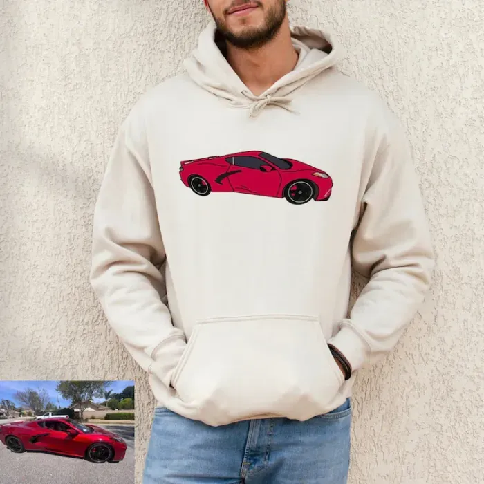 Custom Car/Motorcycle Embroidered Hoodie Tee Sweatshirt