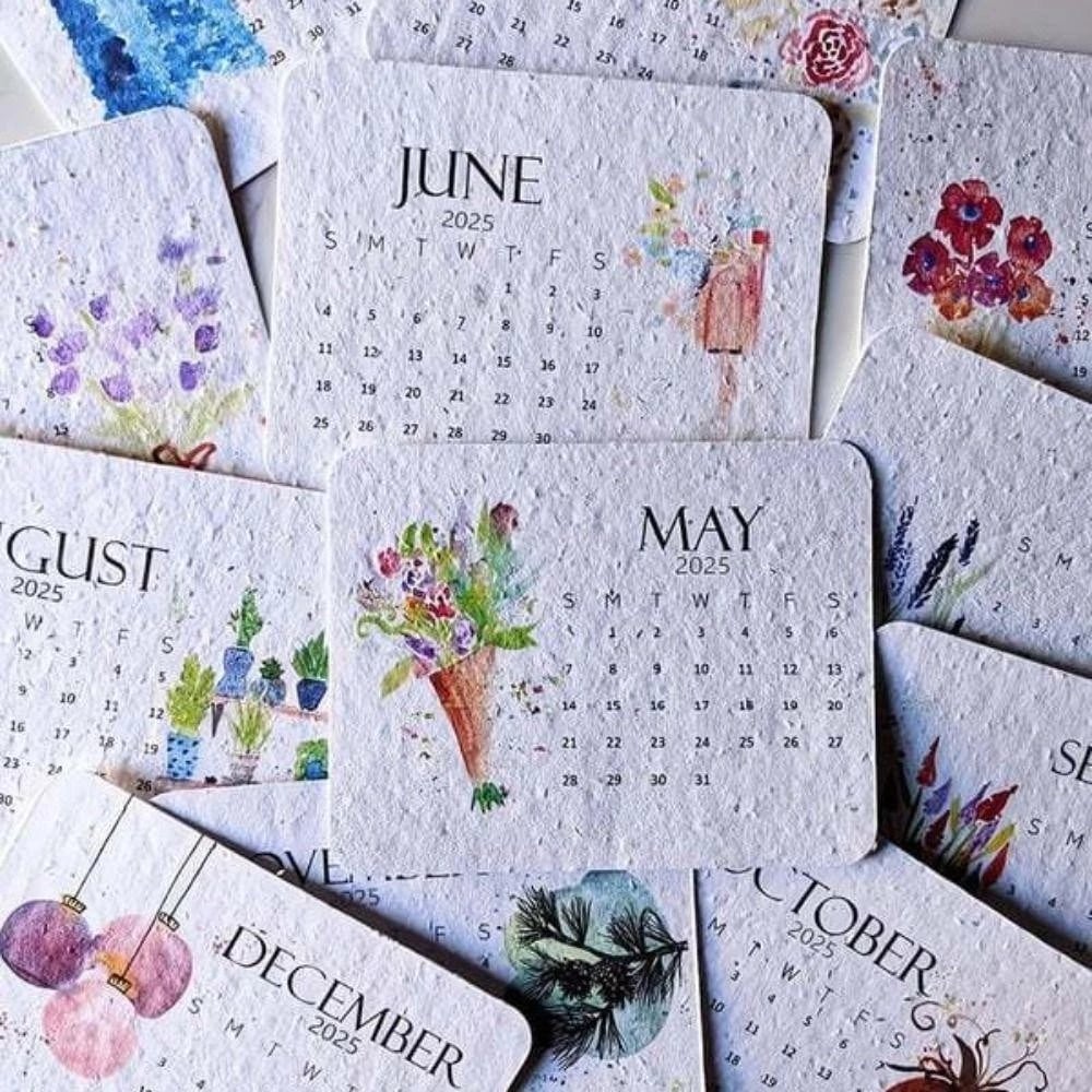 🌱2025 Eco-Friendly Plantable Seed Calendar