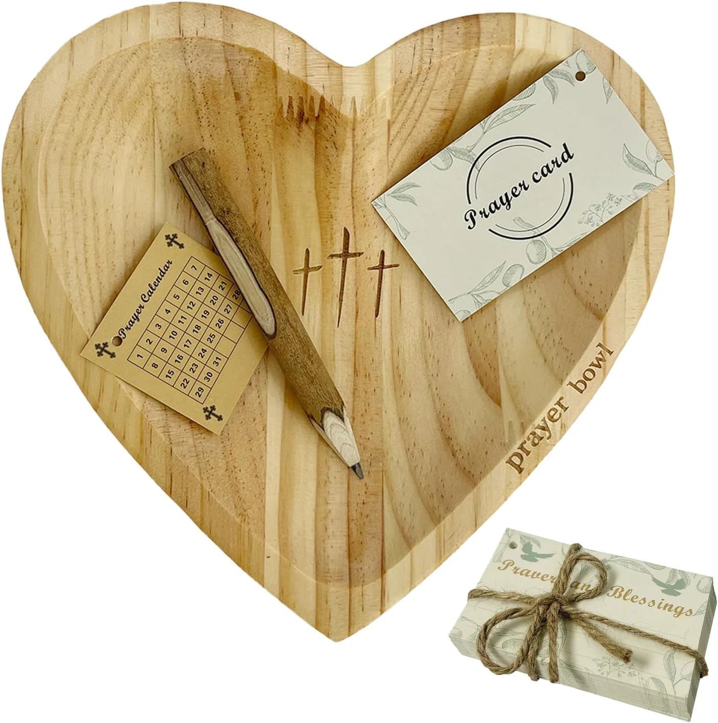 🔥Last Day 49% OFF - ✝️Inspirational❤️Handcrafted Wooden Heart Shaped 