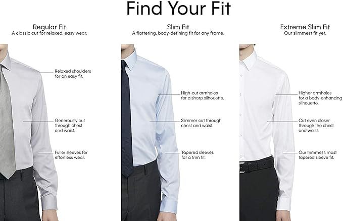 Men's Dress Shirt Slim Fit Non Iron Herringbone Spread Collar