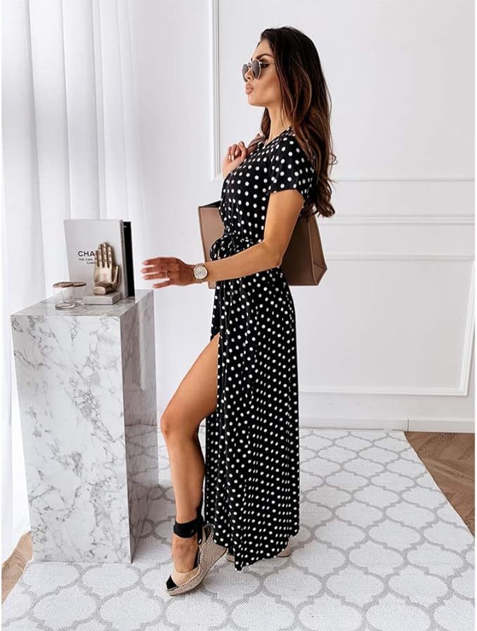 short sleeve skirt V-neck Maxi Dress v neck dress v neck dress deep v Dress party dress summer maxi dress women dresses Skirt Beach dress bohemian