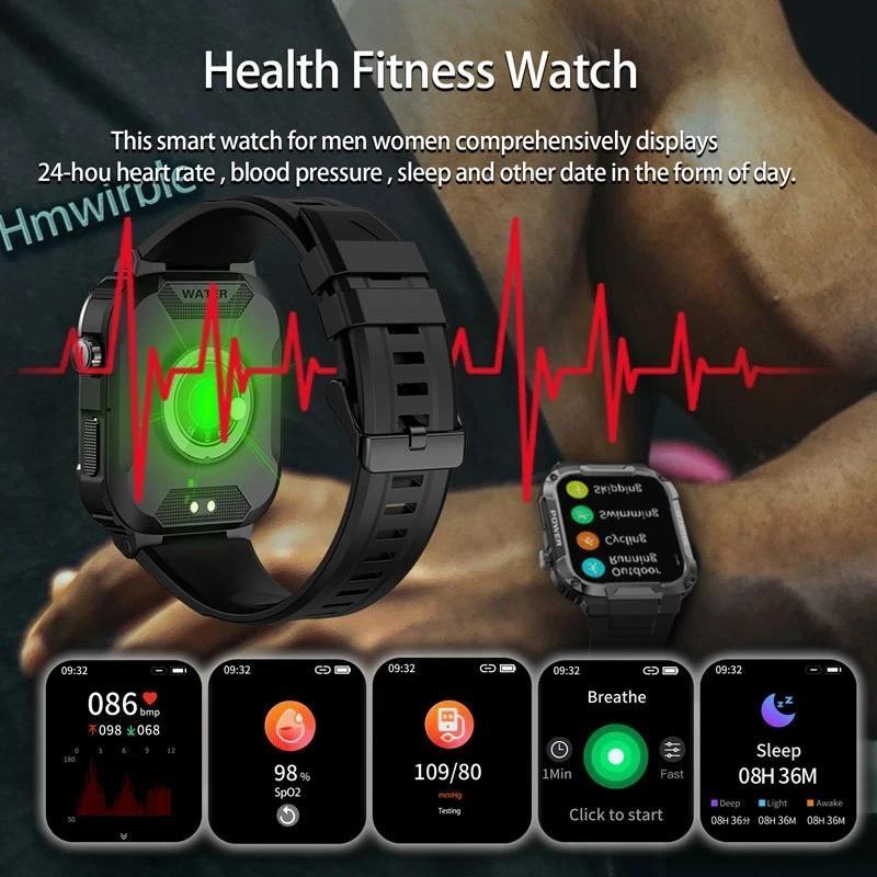 Military Smart Watch Men For Android IOS Ftiness Watches